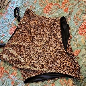 Old Navy Reversible Black & Leopard one piece swimsuit Size Largr